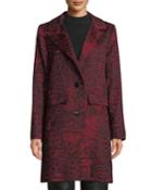 Python-print Wool-blend Car Coat