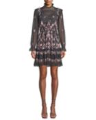 Eclipse High-neck Embroidered Tulle