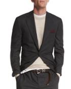 Textured Three-button Wool Two-piece