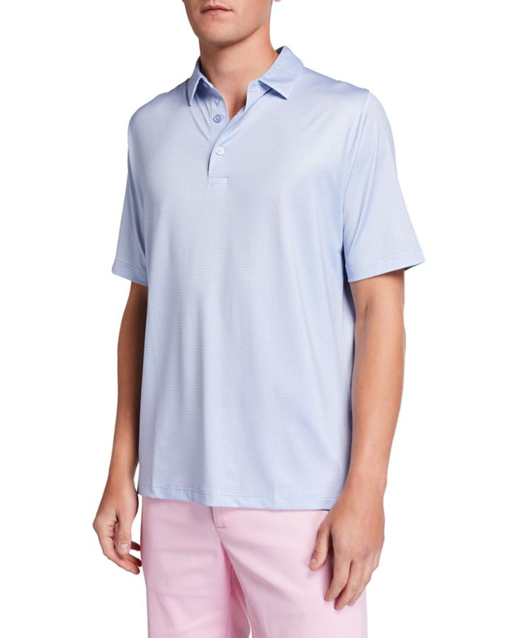 Men's Gingham-print Polo