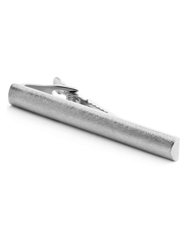 Rhodium-plated Tie Bar