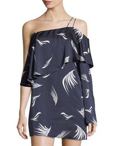 One-shoulder Flounce