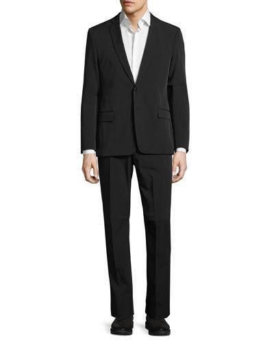 Slim-fit Woven Solid Two-button
