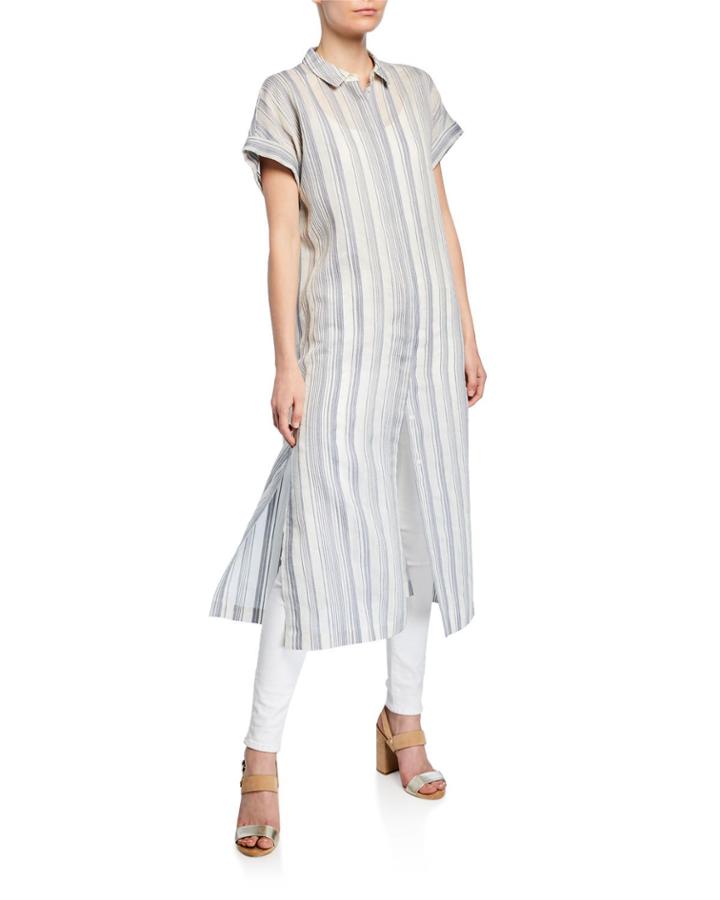 Antonella Long Silk-blend Blouse