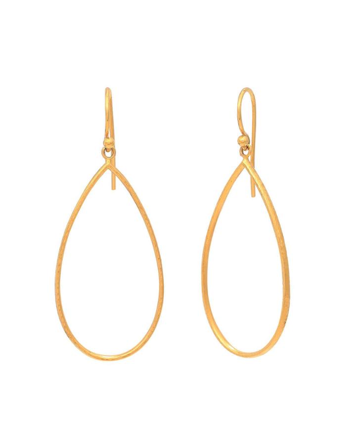 Delicate 22k Pear Drop Earrings