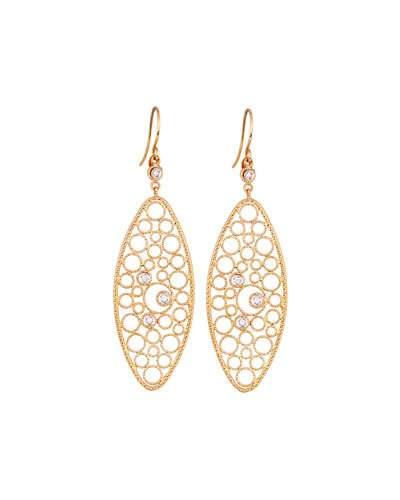 Bollicine 18k Rose & White Gold Drop Earrings With Diamonds