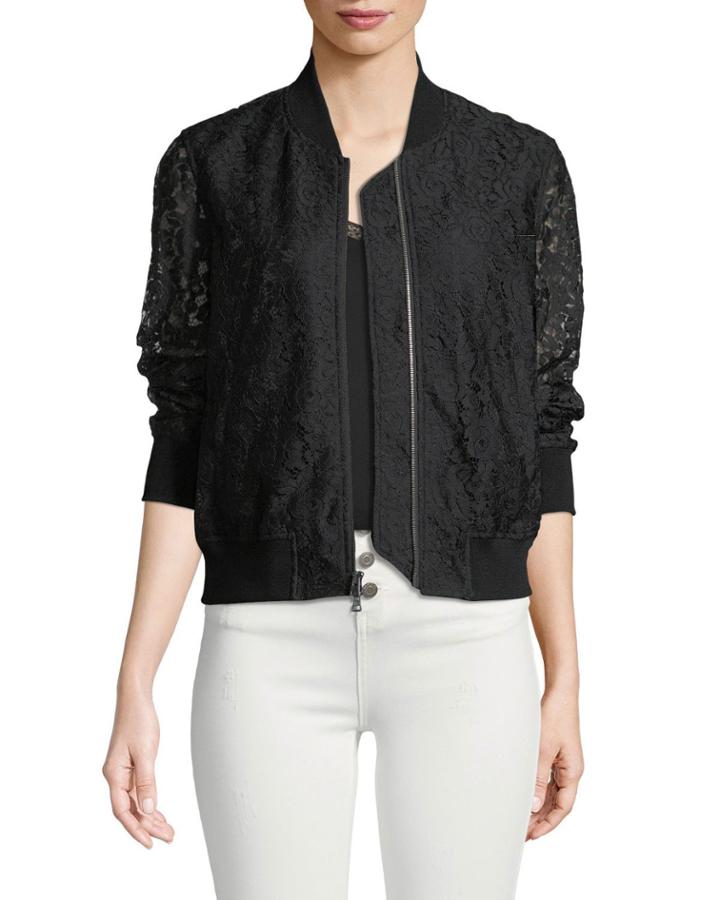 Kennadie Lace Bomber Jacket