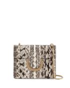 Gancini Snake-print Chain Flap