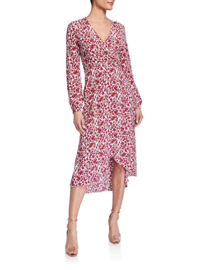 Kareem Floral Faux-wrap High-low