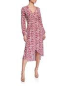Kareem Floral Faux-wrap High-low