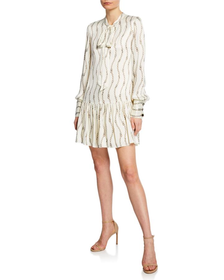 Lydia Printed Tie-neck