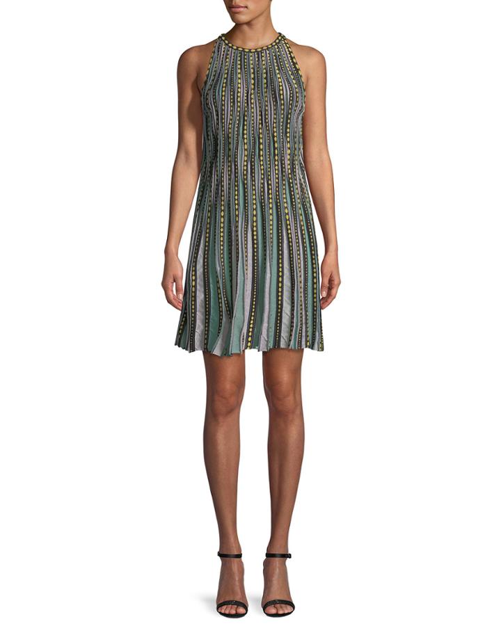 Bubble Knit Halter-neck Dress