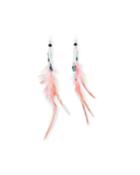 Feather & Bead Drop Earrings