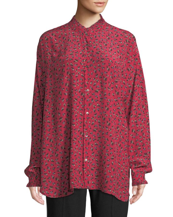 Tamis Liberty Floral-print Button-front Blouse