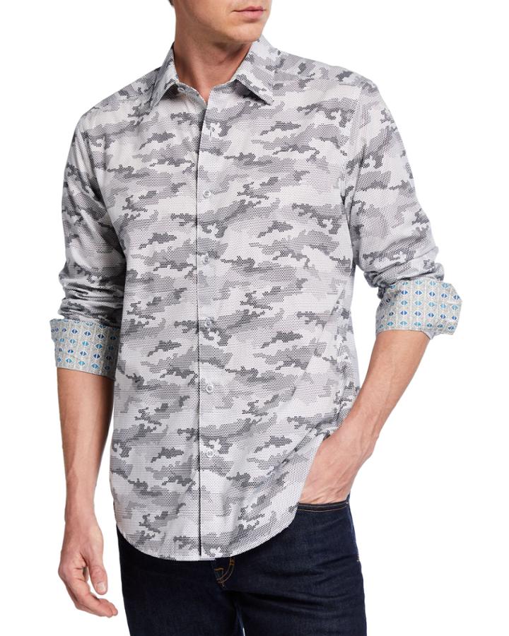 Men's Dotted Camo-print Cotton