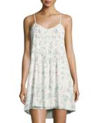Spring Fling Floral-print Shift Dress, White Pattern