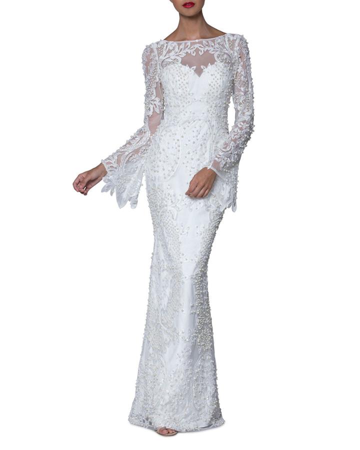 Delaney Bell-sleeve Pearl