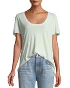 Scoop-neck Short-sleeve Jersey Tee