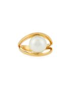 Open Pebble Ring, Pearly