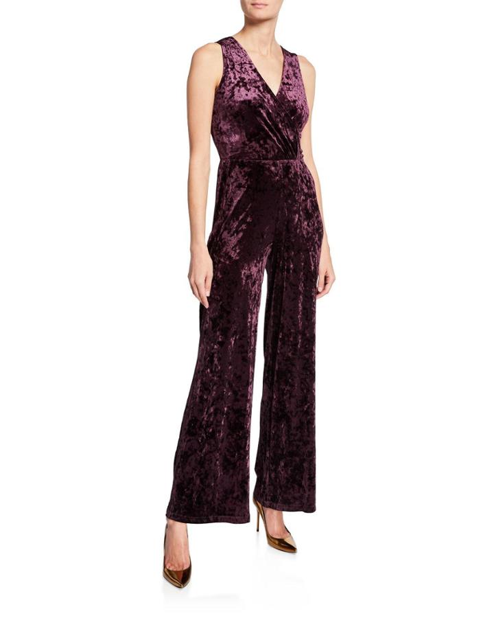 Whitney Sleeveless Velvet Jumpsuit