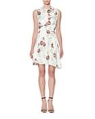 Rose Crepon Fit & Flare Mini With D-ring