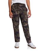 Men's Leaf-print Pull-on Trousers