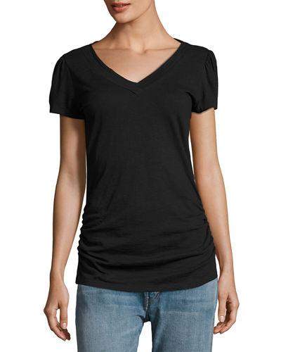 Short Sleeve V-neck W