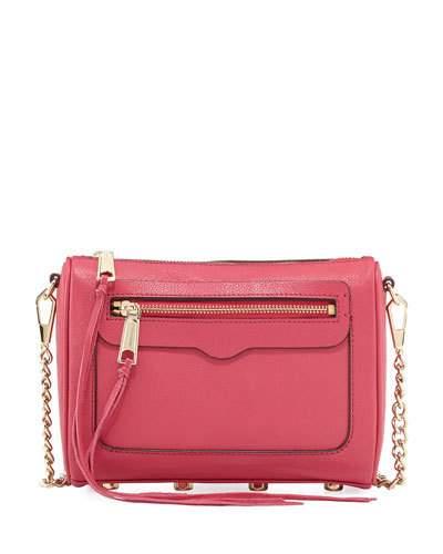 Avery Leather Crossbody Bag, Pink
