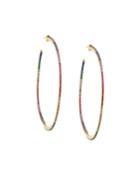 Riley Inside-out Rainbow Hoop Earrings