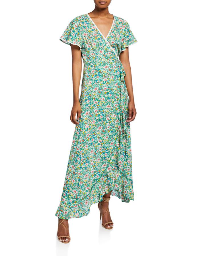 Joe Printed Ruffle V-neck