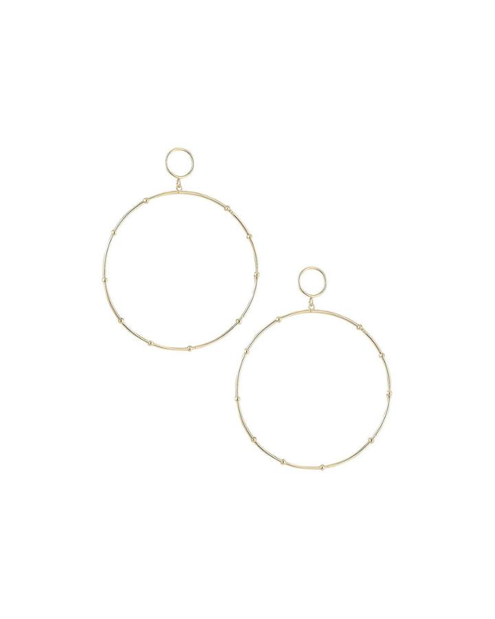 Delicate Large Front-facing Hoop Earrings