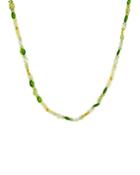 24k Single-strand Mixed-stone Necklace