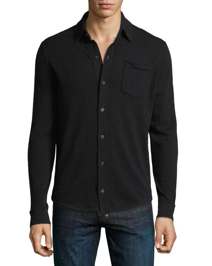 Men's Knit Button-down
