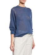 Cylinder Crewneck Pullover With Monili