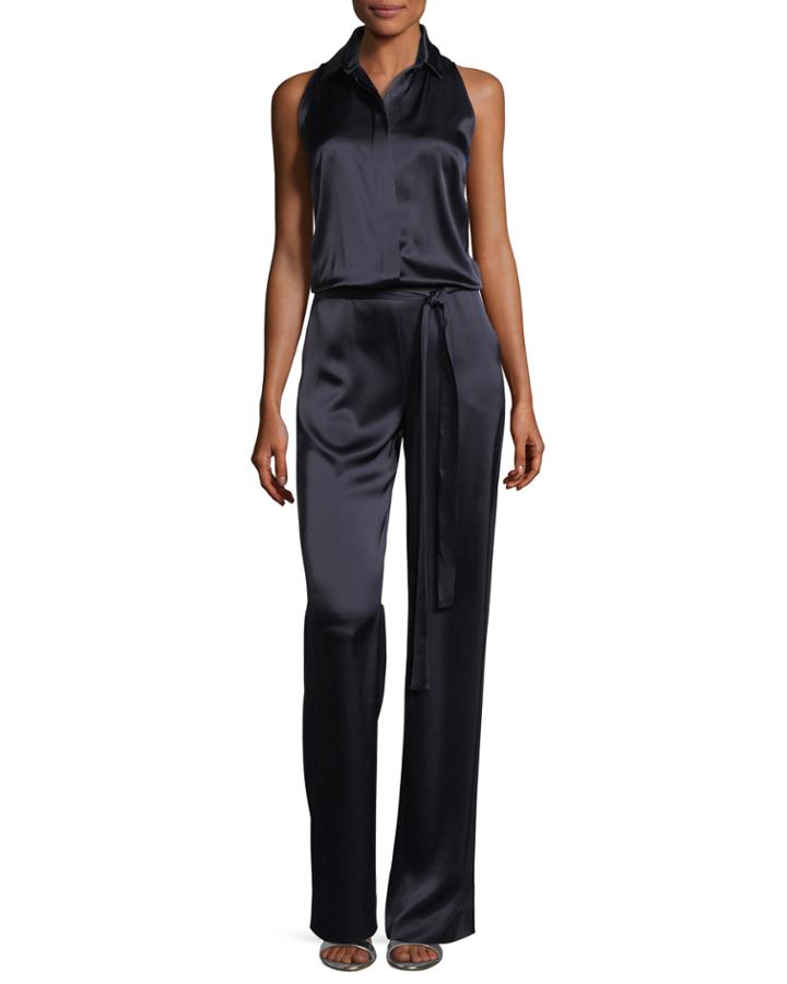 Liquid Satin Sleeveless Jumpsuit