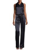 Liquid Satin Sleeveless Jumpsuit