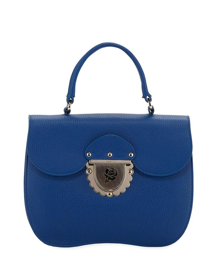 Ducale Pebbled Leather Top-handle Bag