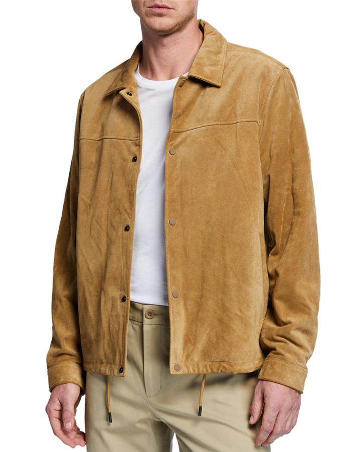Men's Suede Coaches Jacket