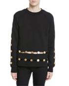Long-sleeve Crewneck Sweatshirt W/ Inset Coin Detail