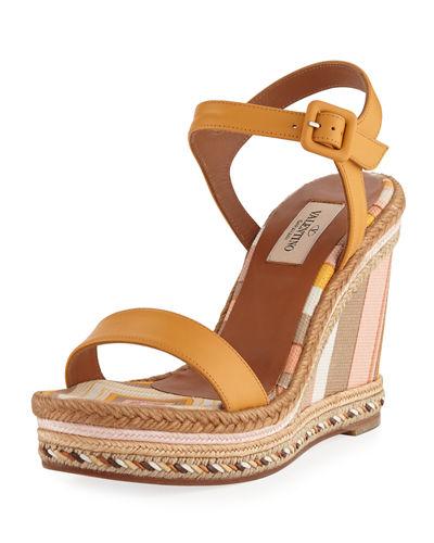 Striped Platform High-wedge