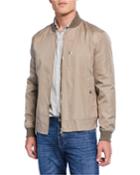 Men's Silk Bomber Jacket