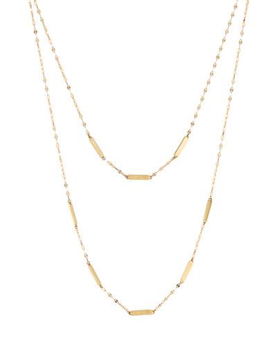14k Bar Duo Chain Necklace