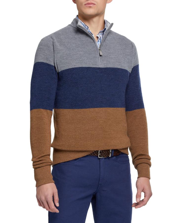 Men's Saddle Colorblock Wool