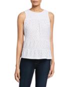 Smocked Tiered Eyelet Tank