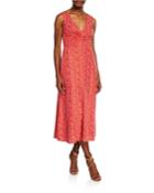 Malia Printed Twist-front Sleeveless