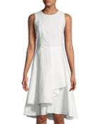 Sleeveless Tiered-poplin