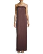 Strapless Beaded Gown, Henna