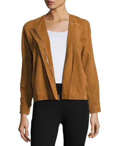 Nubuck Leather Jacket, Brown