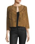 Fringed-trim Cropped