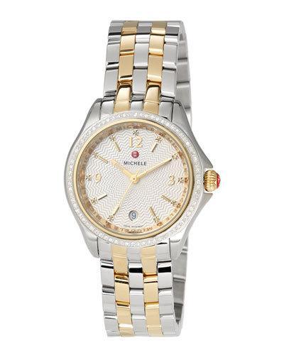 37mm Belmore Two-tone 18k/steel Bracelet Watch W/ Diamonds